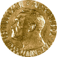 Photograph of the Nobel Peace Prize's face.