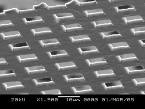 SEM micrograph of Ni mesh.