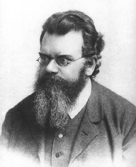 A photograph of Ludwig Boltzmann.