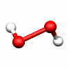 A model of hydrogen peroxide.